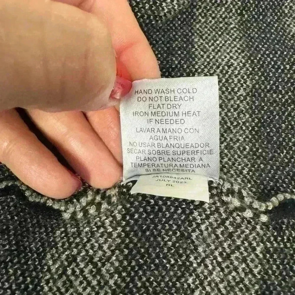 Joseph A plain black gray white plaid open front long cardigan size 3x office - Picture 9 of 9